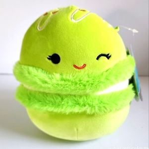 🩶 DONNELLY 🫒 RARE Lime Macaron w Fur Original Squishmallow by Kelly Toy NWT